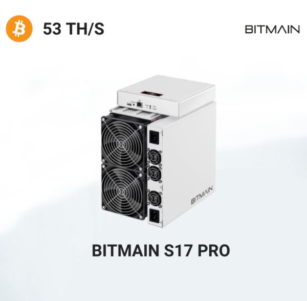 Buy Antminer S17 Pro 53Th now, order online Antminer S17 Pro 53Th, Antminer S17 Pro 53Th for sale near me, Cost of Antminer S17 Pro 53Th